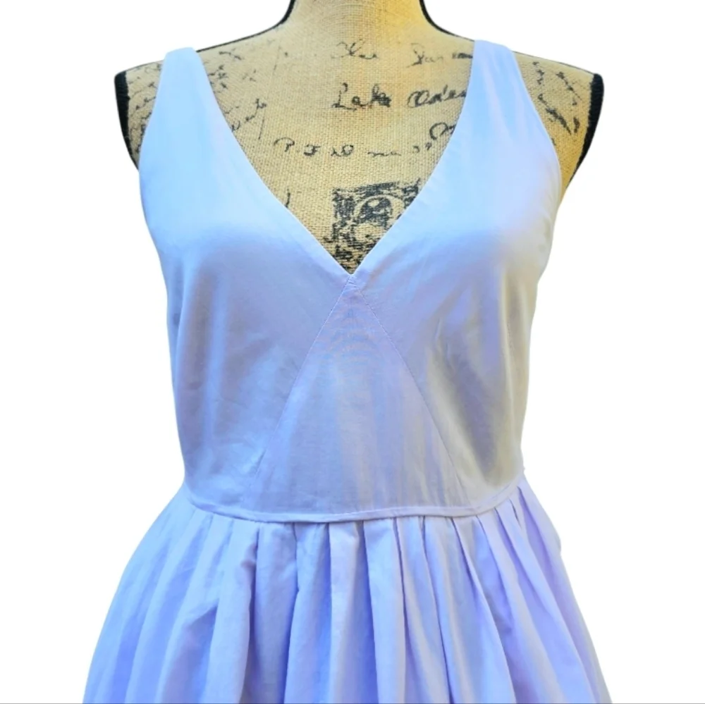 J. Crew Lavender Light Purple Sleevless Deep V-Neck Dress, Size 4